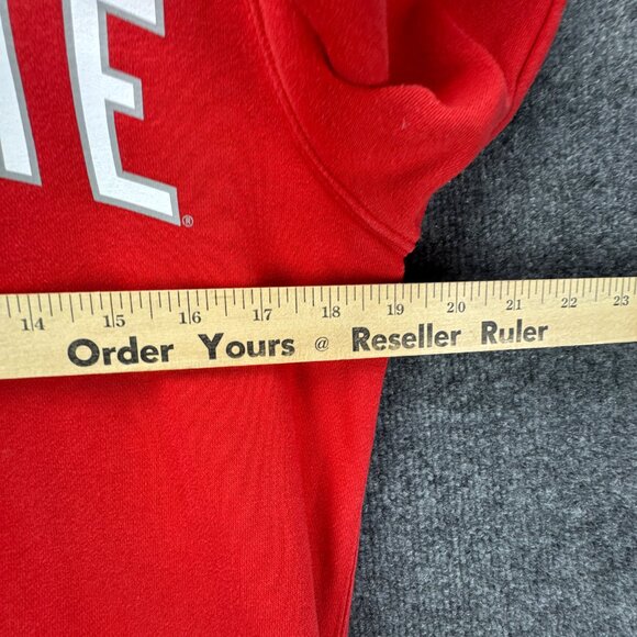 Nike Ohio State Sweatshirt Small Red Pullover Buckeyes Center Swoosh Crew Neck - Picture 12 of 12